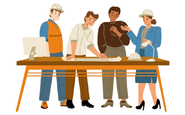 Engineers collaborating